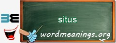 WordMeaning blackboard for situs